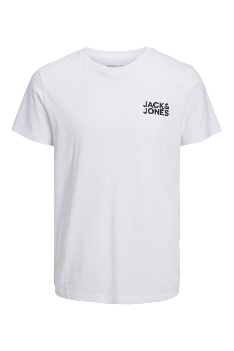 Jack & Jones Erkek Jjecorp Baskı Detaylı Bisiklet Yaka T-Shirt 12151955 Kırık Beyaz - 7