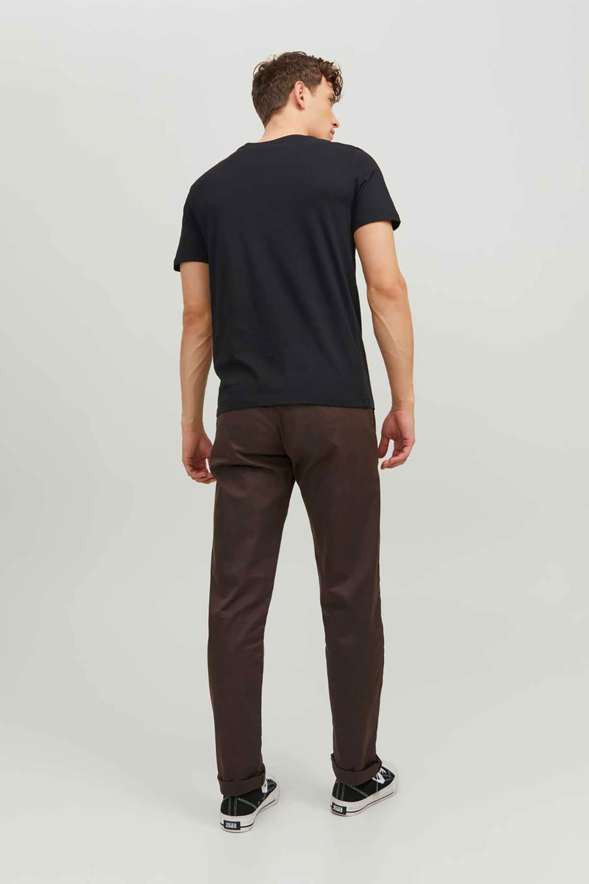 Jack & Jones Erkek Jjecorp Baskı Detaylı Bisiklet Yaka T-Shirt 12151955 Siyah - 5