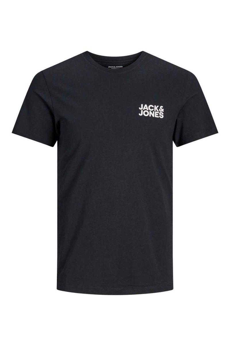 Jack & Jones Erkek Jjecorp Baskı Detaylı Bisiklet Yaka T-Shirt 12151955 Siyah - 7