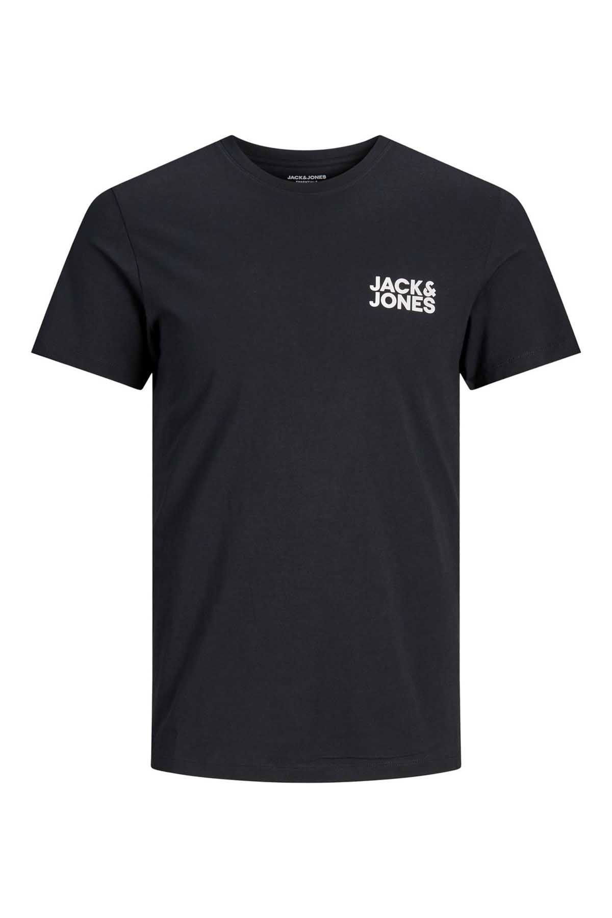Jack & Jones Erkek Jjecorp Baskı Detaylı Bisiklet Yaka T-Shirt 12151955 Siyah - 7