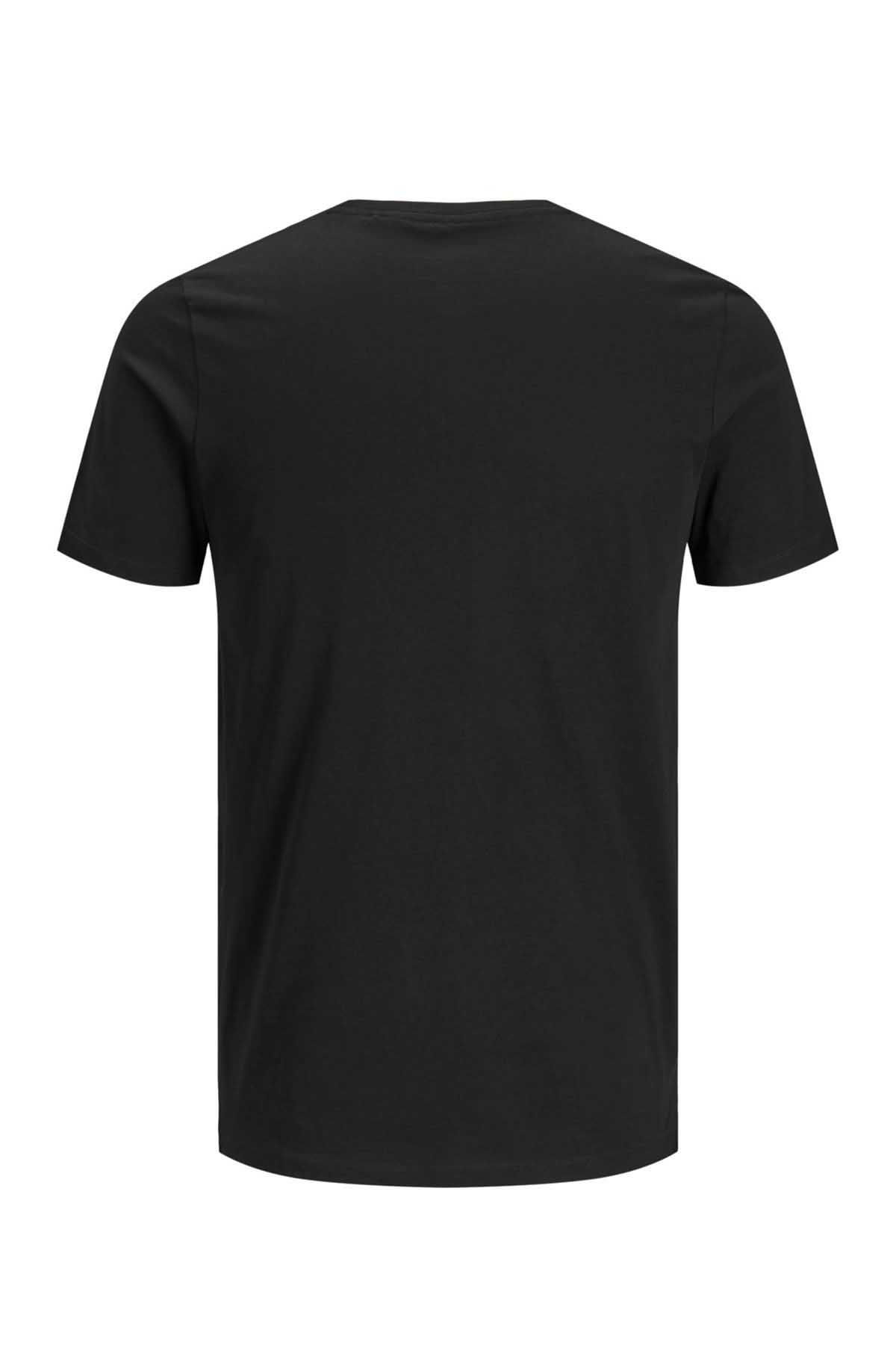 Jack & Jones Erkek Jjecorp Baskı Detaylı Bisiklet Yaka T-Shirt 12151955 Siyah - 8