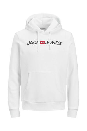 Jack & Jones Erkek Jjecorp Baskılı Kapüşonlu Sweatshirt 12137054 Beyaz - 7