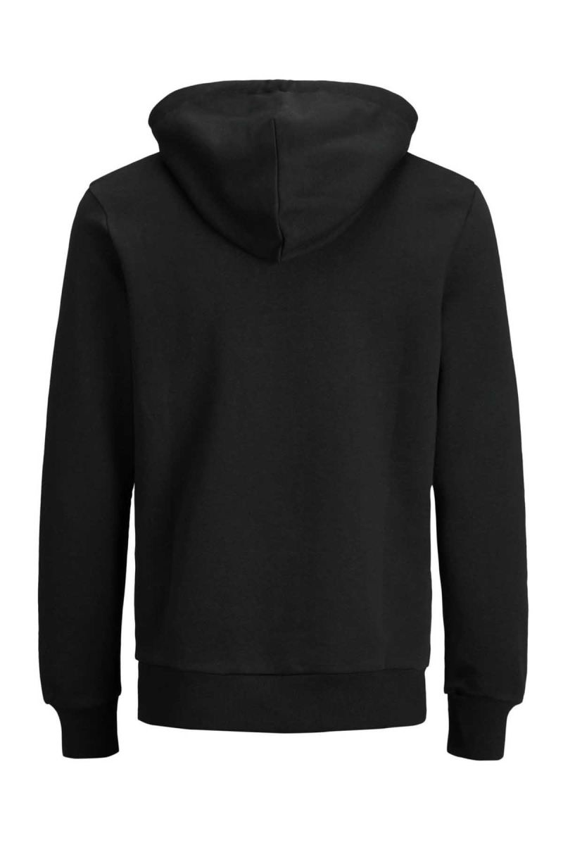 Jack & Jones Erkek Jjecorp Baskılı Kapüşonlu Sweatshirt 12137054 Siyah - 8