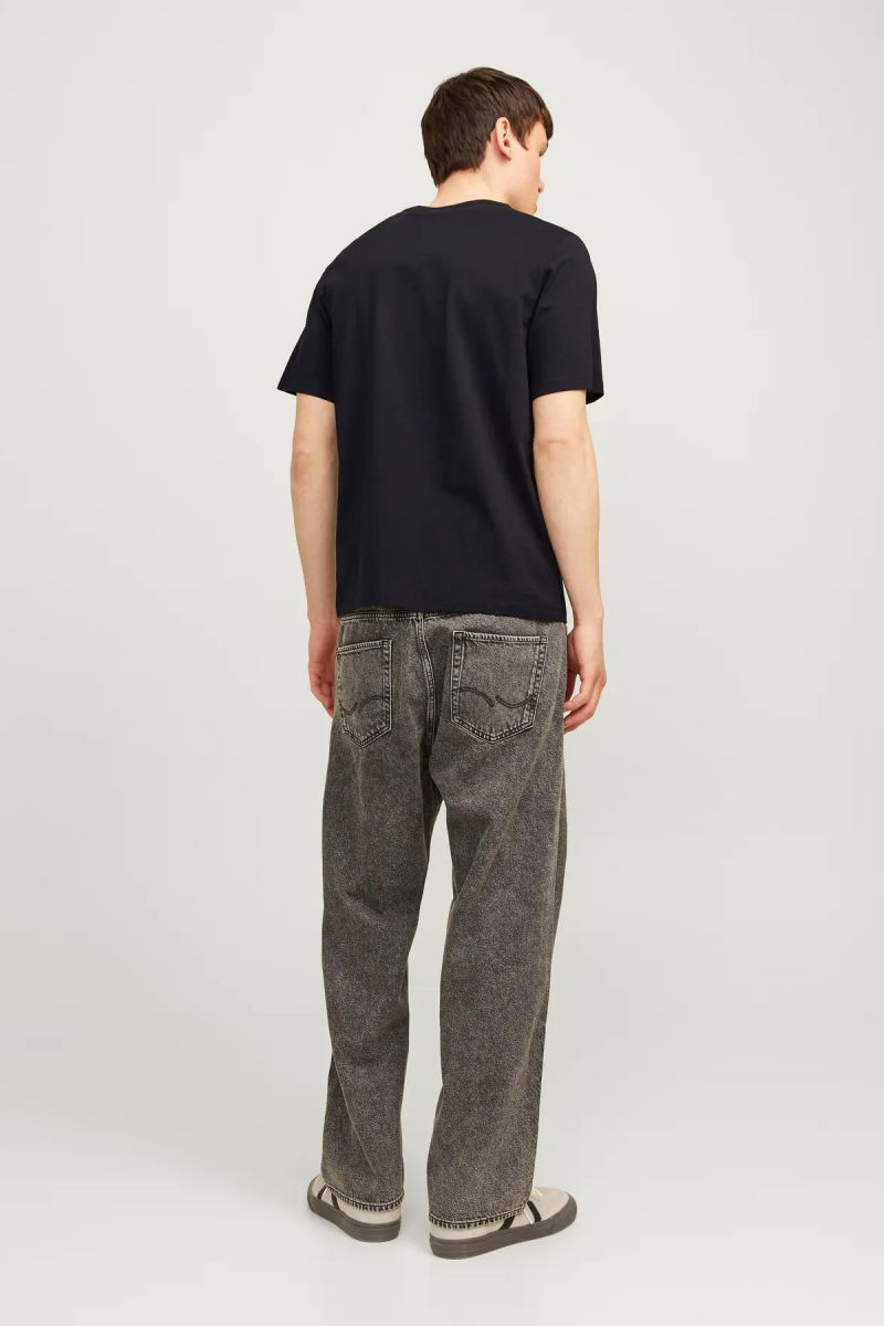 Jack & Jones Erkek Jjecorp Logo Detaylı Kısa Kollu %100 Pamuk T-Shirt 12233999 Black - 4