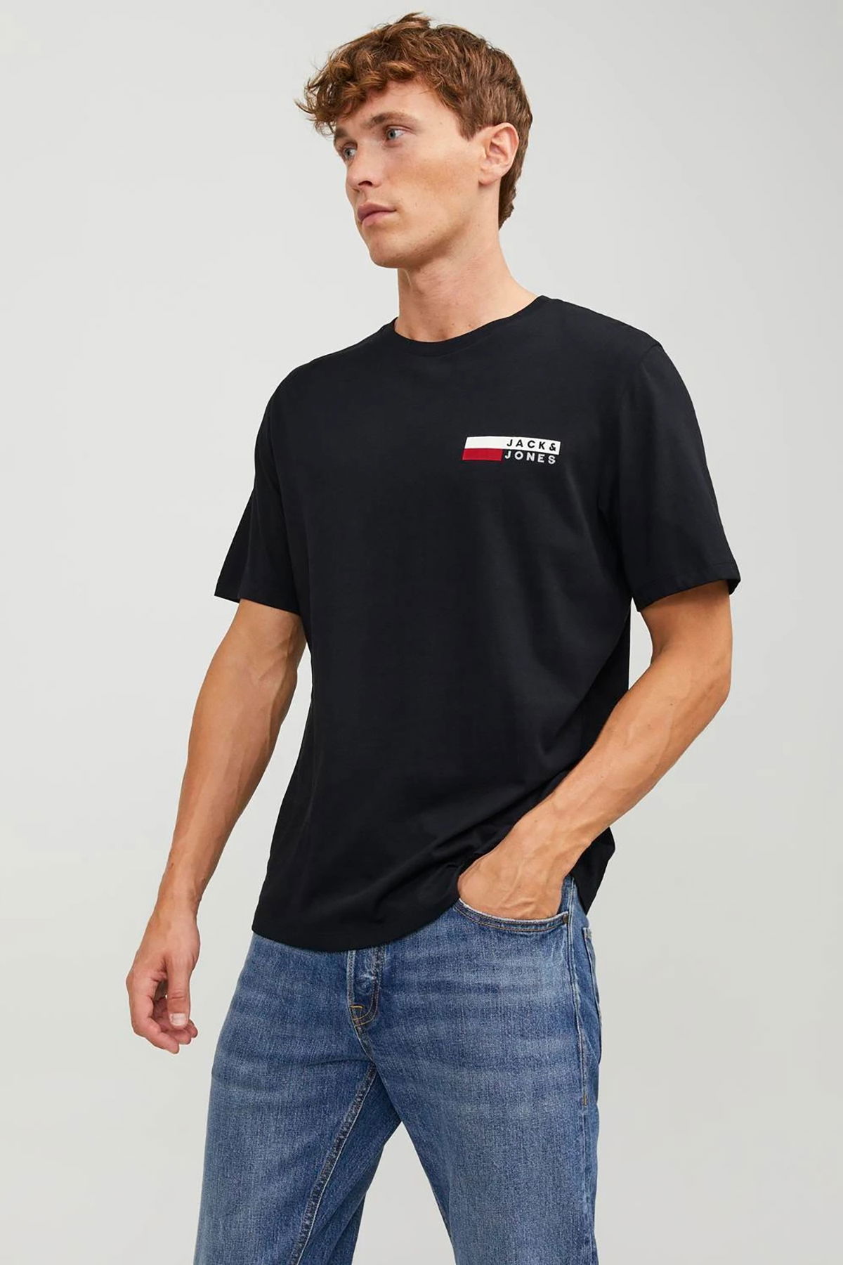 Jack & Jones Erkek Jjecorp Logo Detaylı Kısa Kollu %100 Pamuk T-Shirt 12233999 Siyah - 2