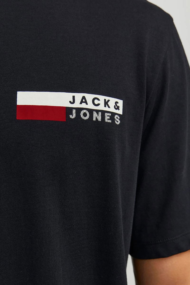 Jack & Jones Erkek Jjecorp Logo Detaylı Kısa Kollu %100 Pamuk T-Shirt 12233999 Siyah - 4