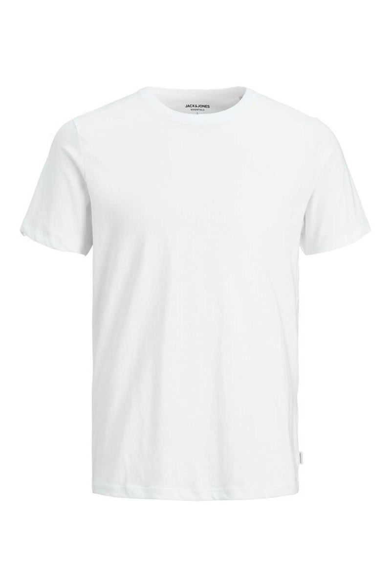 Jack & Jones Erkek Jjeorganıc Bisiklet Yaka T-Shirt 12156101 Beyaz - 7