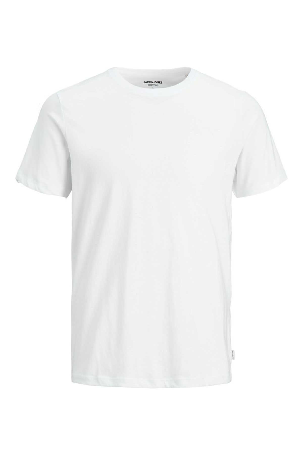 Jack & Jones Erkek Jjeorganıc Bisiklet Yaka T-Shirt 12156101 Beyaz - 7