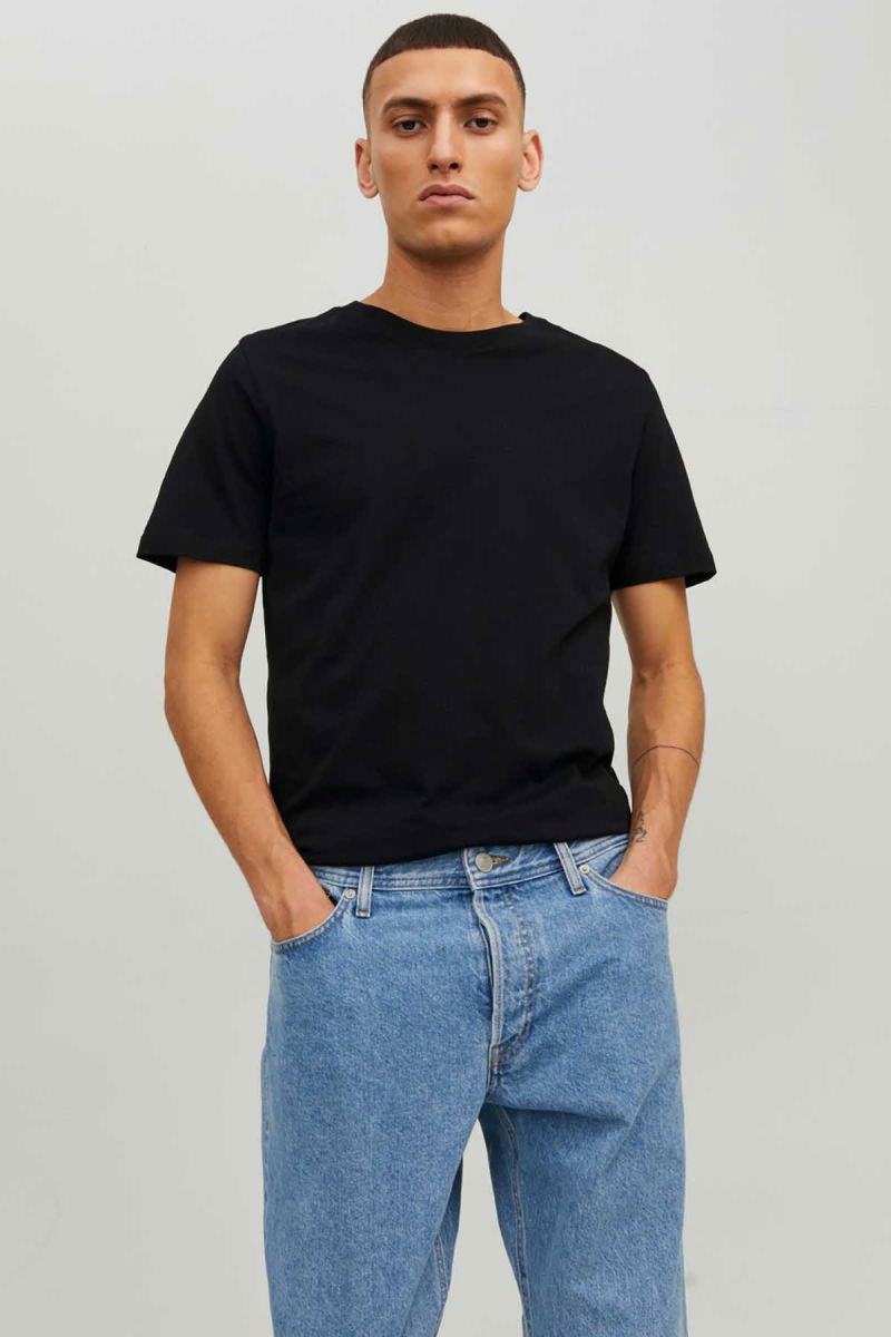 Jack & Jones Erkek Jjeorganıc Bisiklet Yaka T-Shirt 12156101 Siyah - 1