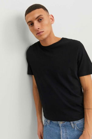 Jack & Jones Erkek Jjeorganıc Bisiklet Yaka T-Shirt 12156101 Siyah - 3