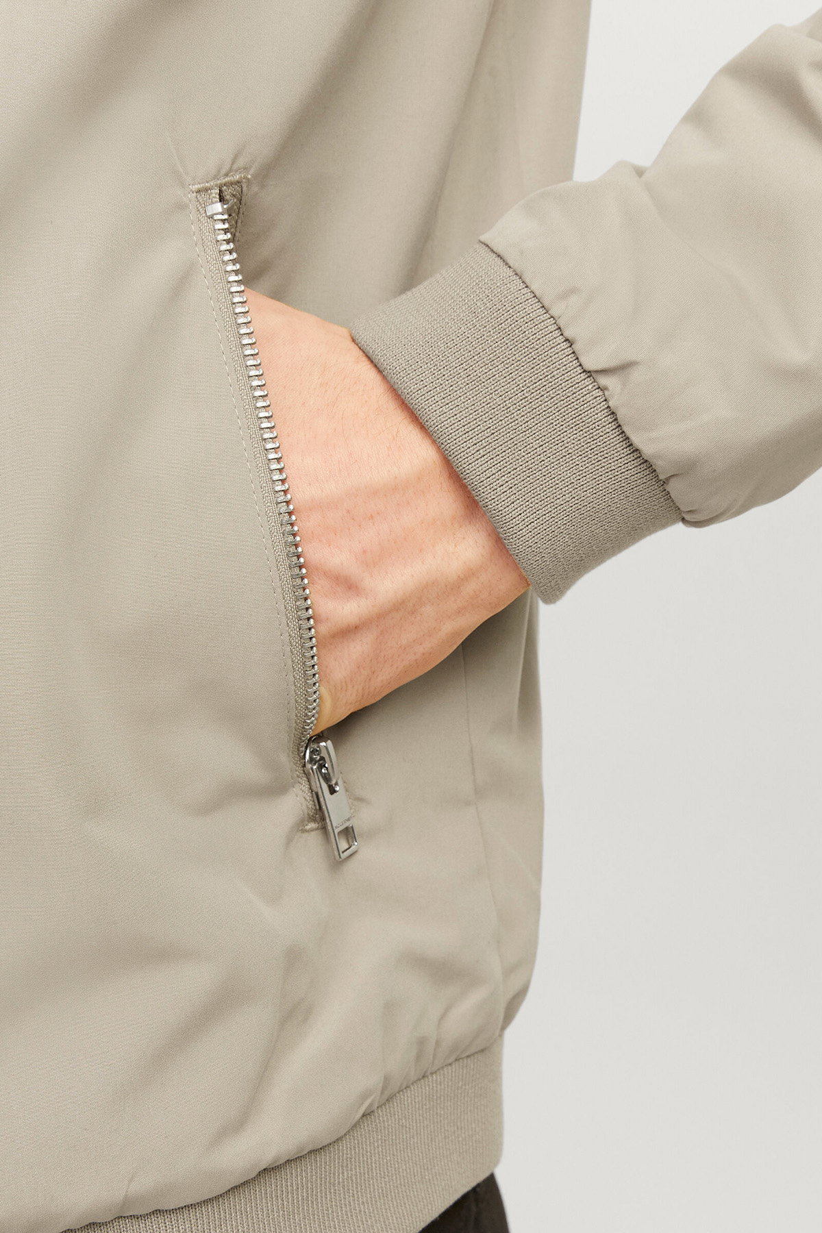 Jack & Jones Erkek Jjerush Dik Yaka Bomber Ceket 12204277 Bej - 4