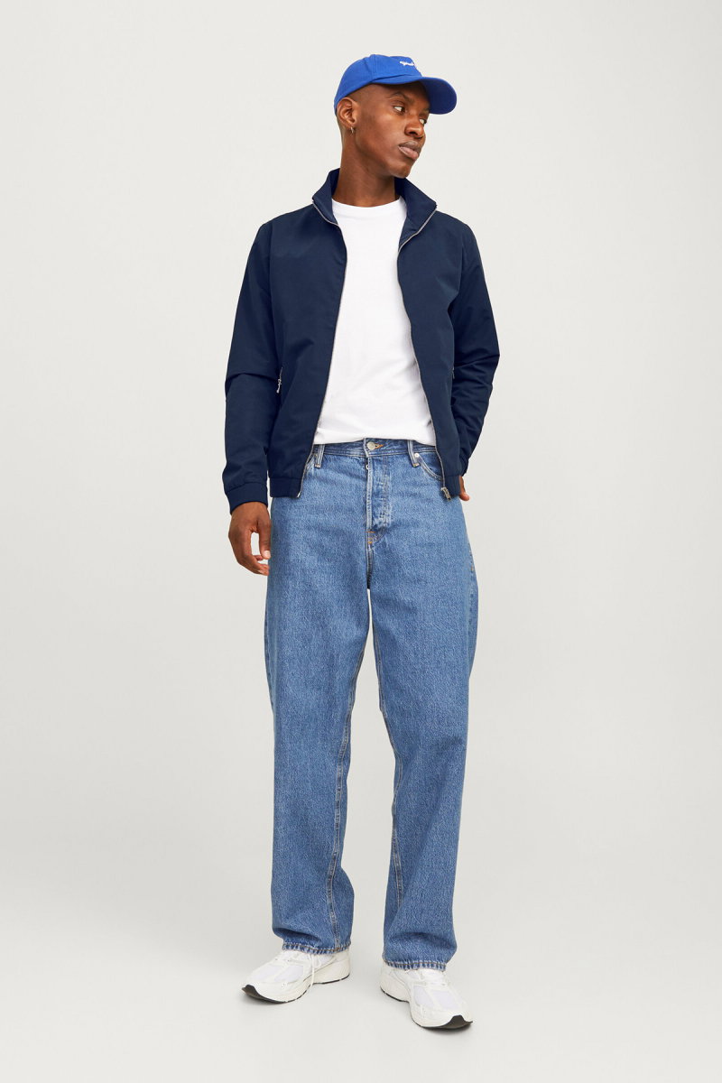 Jack & Jones Erkek Jjerush Dik Yaka Bomber Ceket 12204277 Lacivert - 2