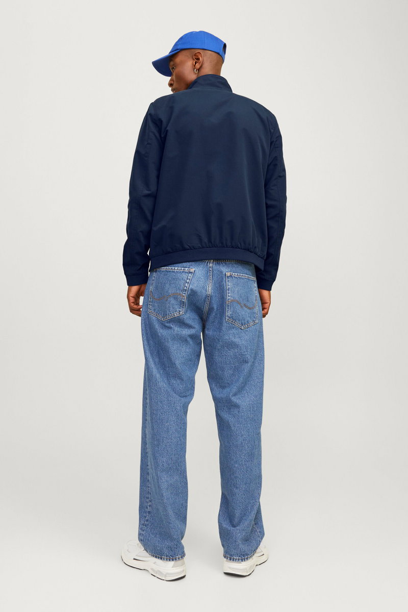 Jack & Jones Erkek Jjerush Dik Yaka Bomber Ceket 12204277 Lacivert - 5
