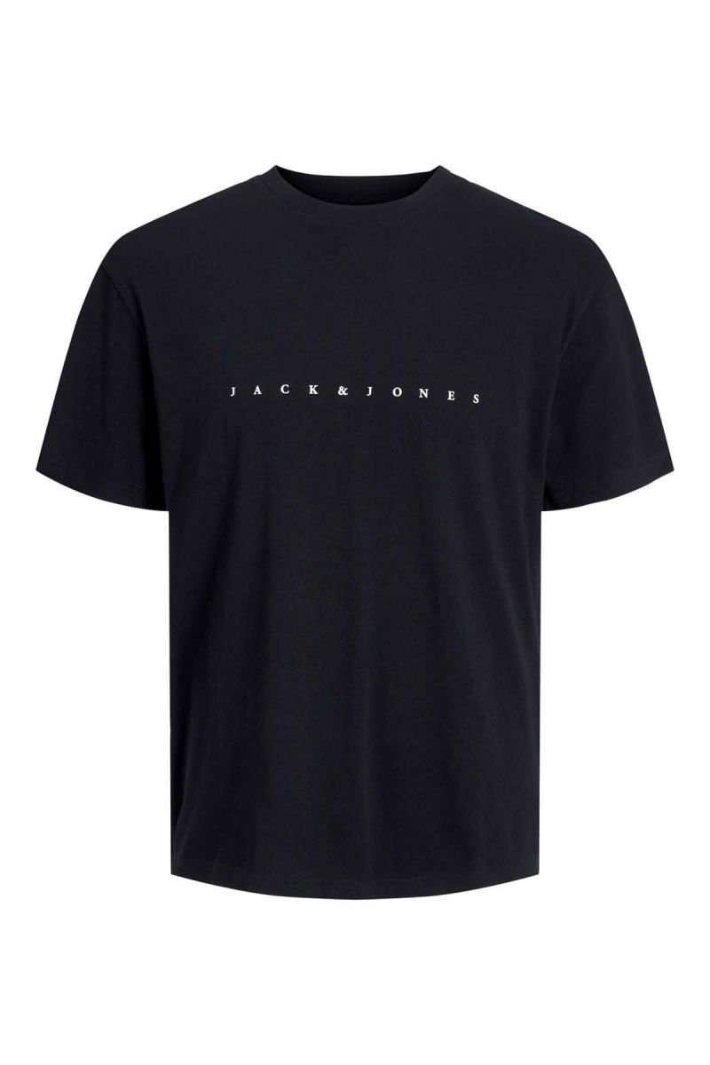 Jack & Jones Erkek Jjestar Bisiklet Yaka Baskılı T-Shirt 12234746 Siyah - 7