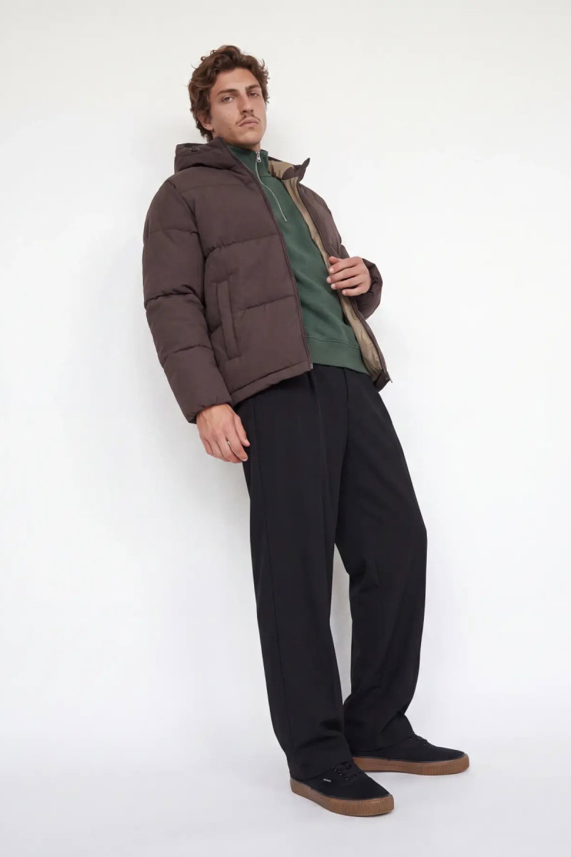 Jack & Jones Erkek Jjgalaxy Kapüşonlu Şişme Mont 12303930 Kahverengi - 2