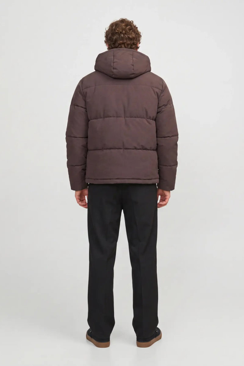 Jack & Jones Erkek Jjgalaxy Kapüşonlu Şişme Mont 12303930 Kahverengi - 5