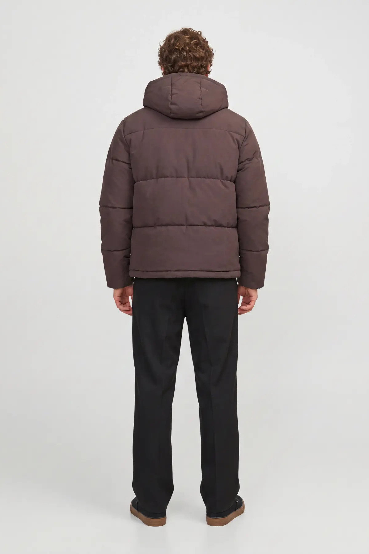 Jack & Jones Erkek Jjgalaxy Kapüşonlu Şişme Mont 12303930 Kahverengi - 5