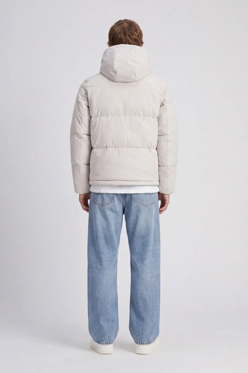 Jack & Jones Erkek Jjgalaxy Kapüşonlu Şişme Mont 12303930 Taş - 5