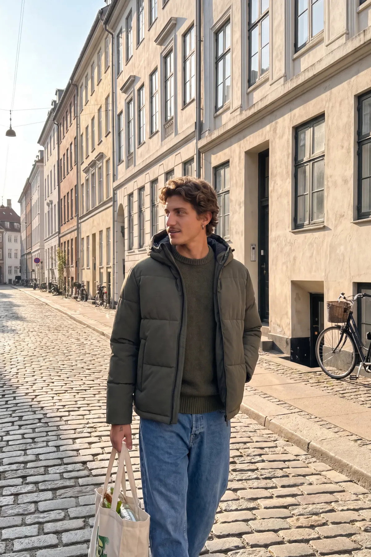 Jack & Jones Erkek Jjgalaxy Kapüşonlu Şişme Mont 12303930 Yeşil - 1