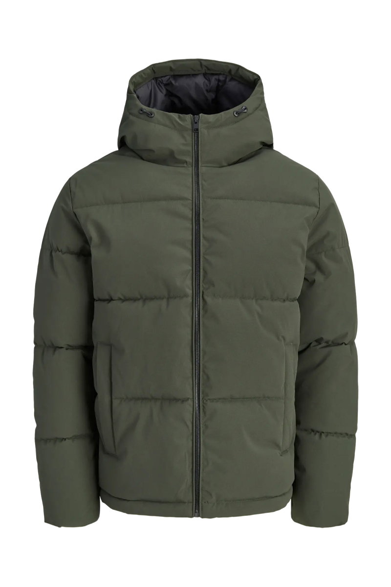 Jack & Jones Erkek Jjgalaxy Kapüşonlu Şişme Mont 12303930 Yeşil - 4