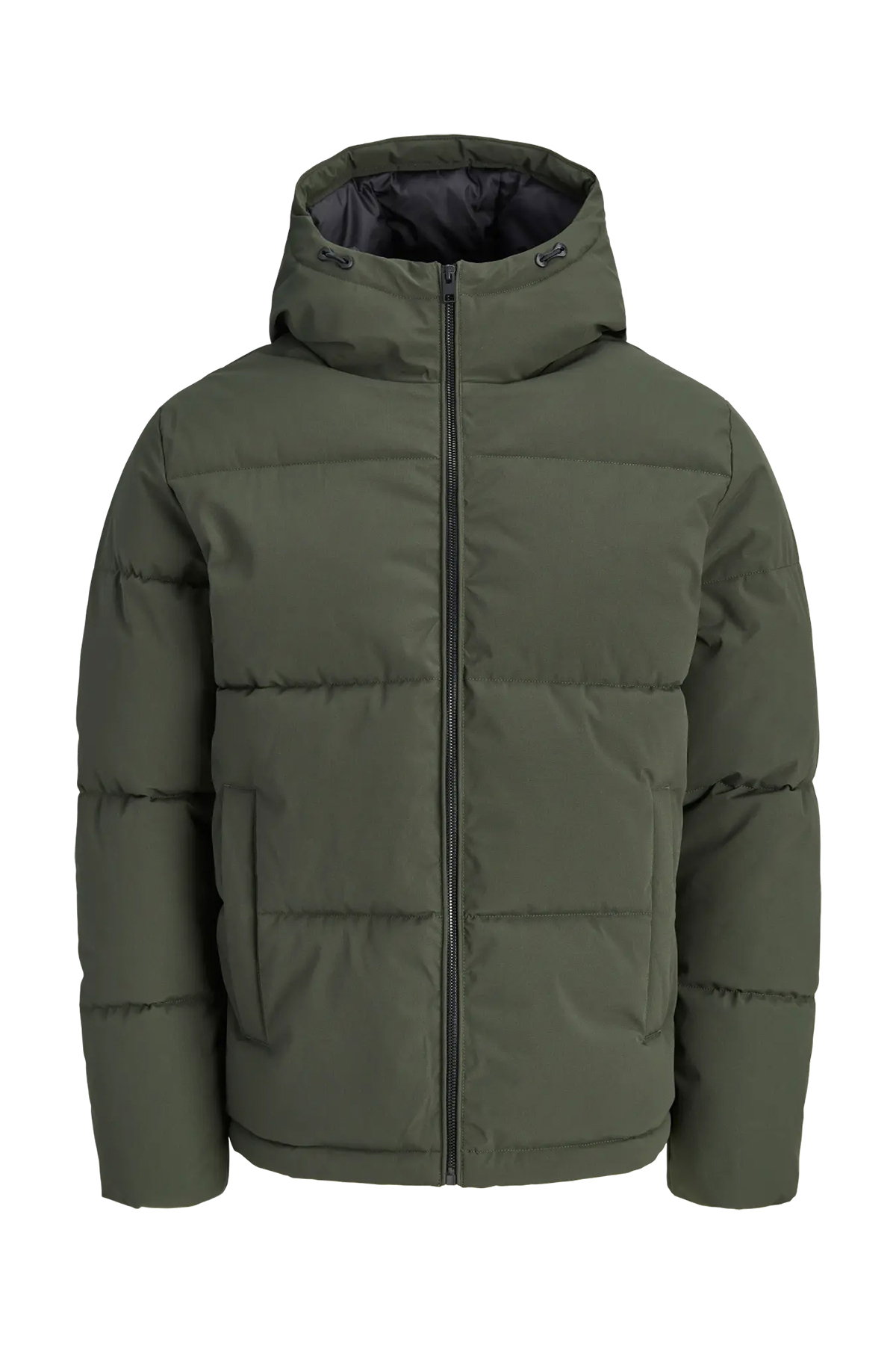 Jack & Jones Erkek Jjgalaxy Kapüşonlu Şişme Mont 12303930 Yeşil - 4