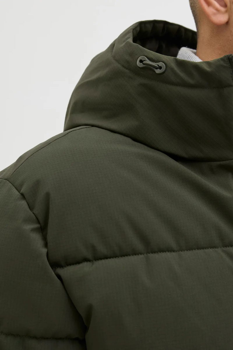 Jack & Jones Erkek Jjglobal Kapüşonlu Şişme Mont 12283517 Koyu Yeşil - 3