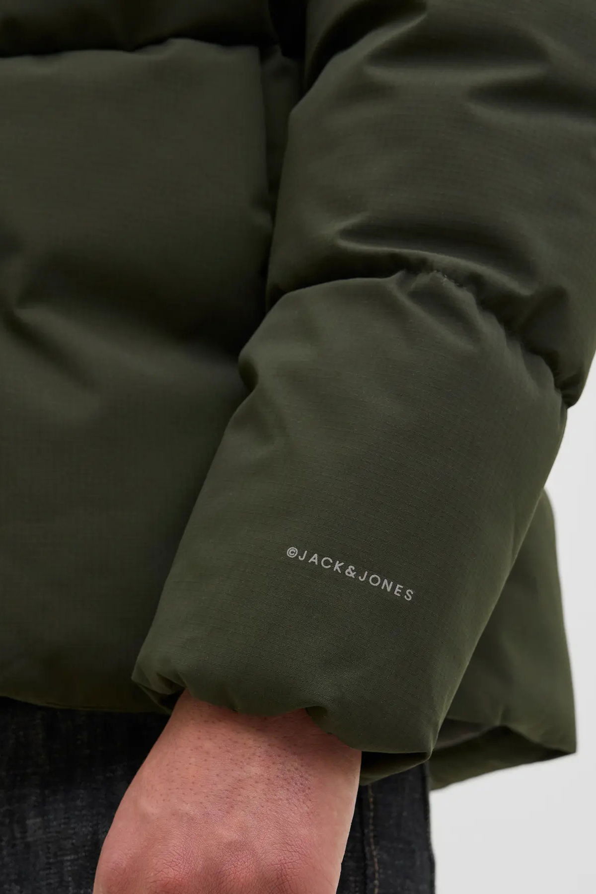 Jack & Jones Erkek Jjglobal Kapüşonlu Şişme Mont 12283517 Koyu Yeşil - 4