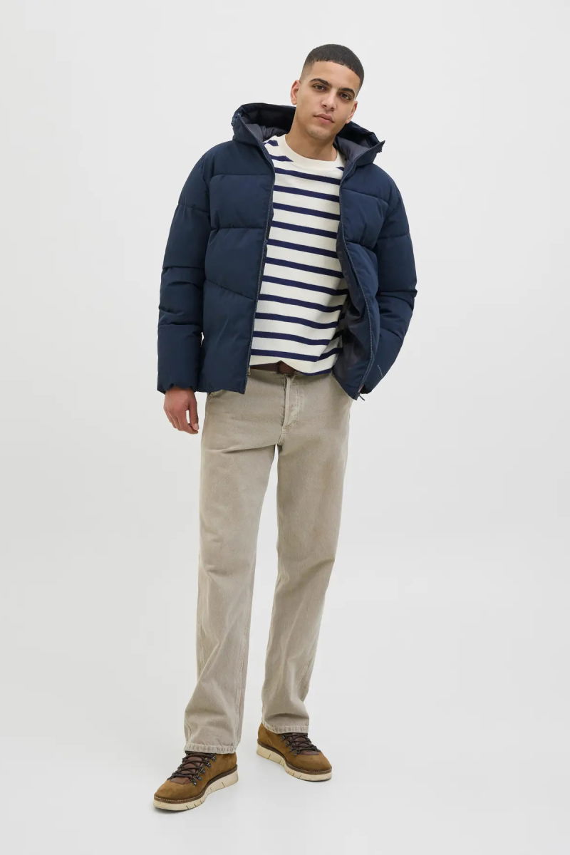 Jack & Jones Erkek Jjglobal Kapüşonlu Şişme Mont 12283517 Lacivert - 2