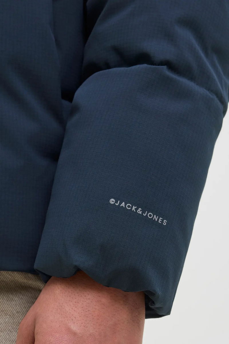 Jack & Jones Erkek Jjglobal Kapüşonlu Şişme Mont 12283517 Lacivert - 4