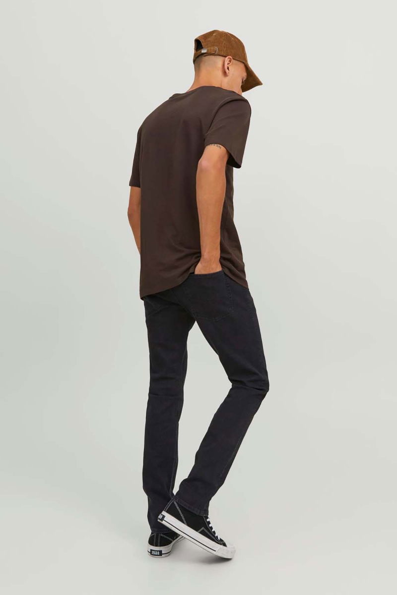 Jack & Jones Erkek Jjıglenn Düşük Bel Slim Fit Jean Pantolon 12246949 Siyah - 5