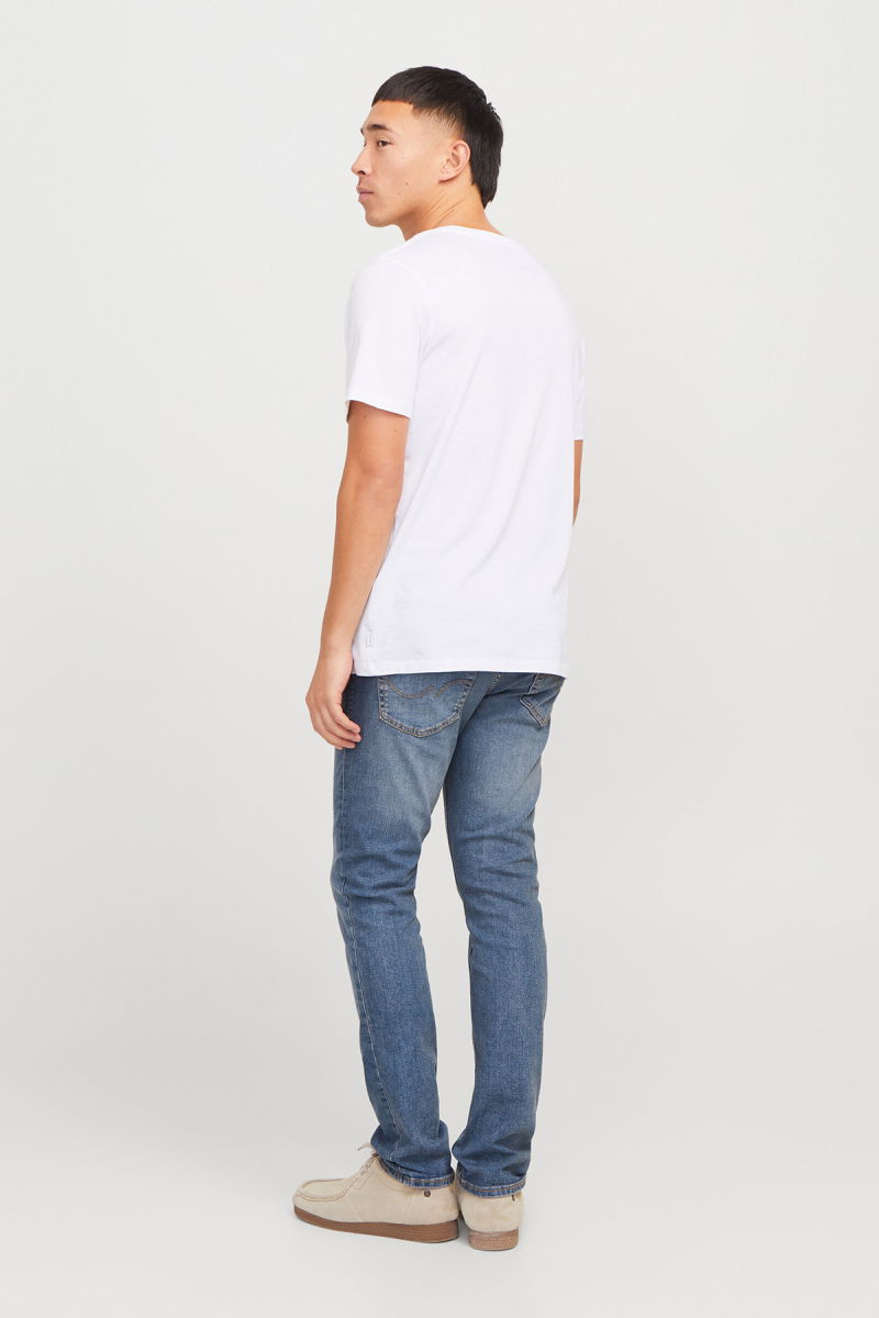 Jack & Jones Erkek Jjıglenn Düşük Bel Slim Fit Jean Pantolon 12258826 Mavi - 5