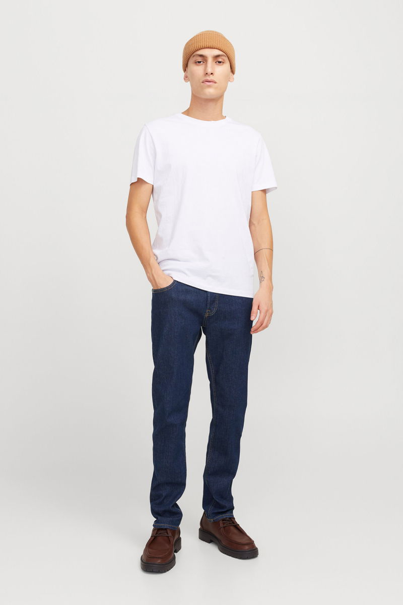 Jack & Jones Erkek Jjıglenn Düşük Bel Slim Fit Jean Pantolon 12259062 Mavi - 2