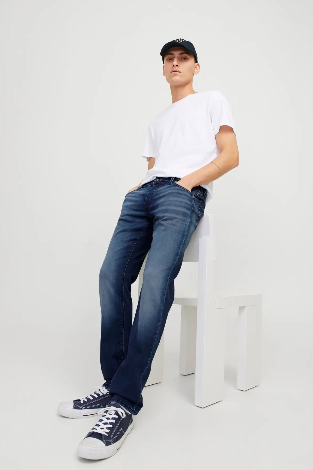 Jack & Jones Erkek Jjımıke 5 Cepli Jean Pantolon 12269601 Mavi - 1