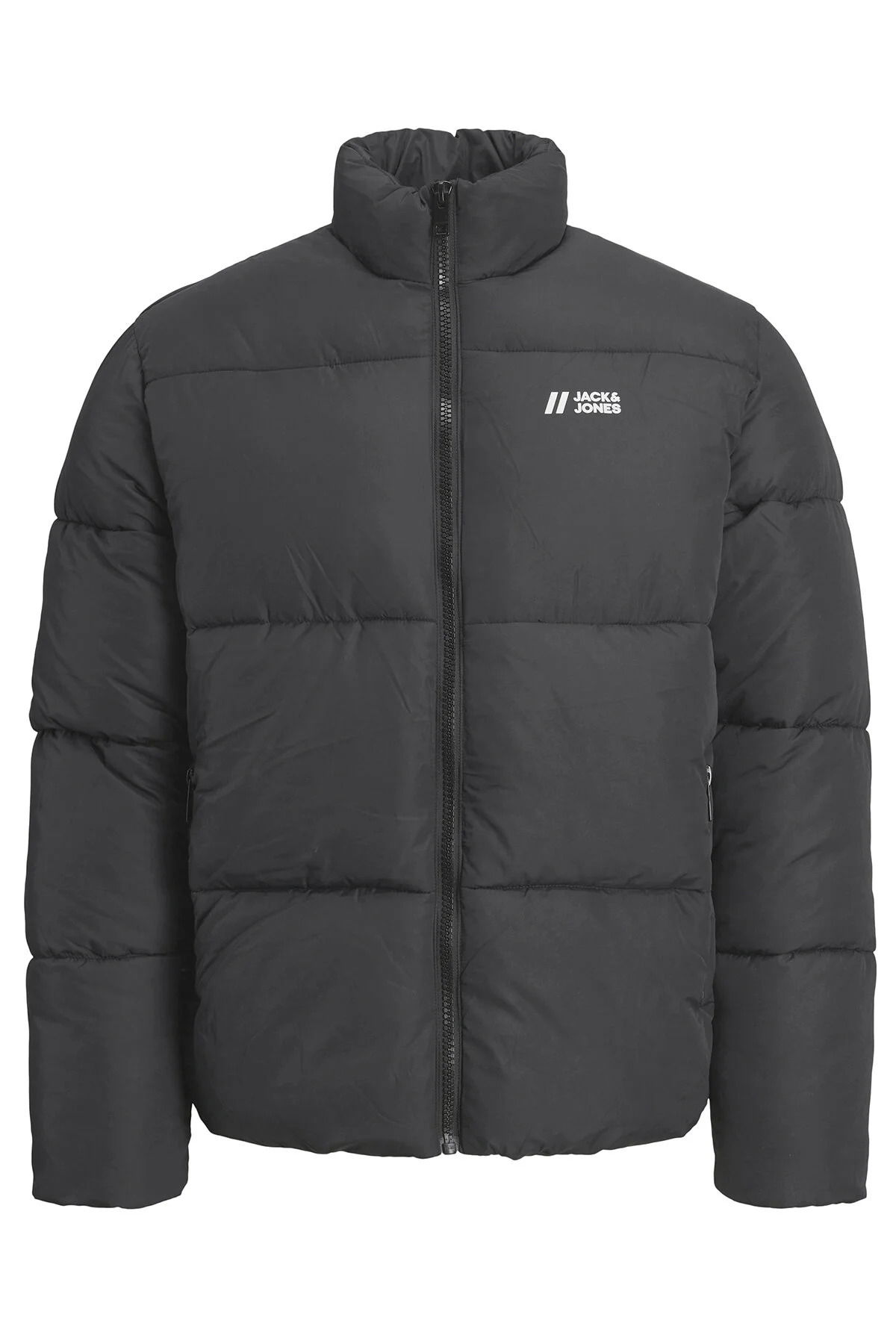 Jack & Jones Erkek Jjmax Dik Yaka Puffer Mont 12238745 Asfalt - 1