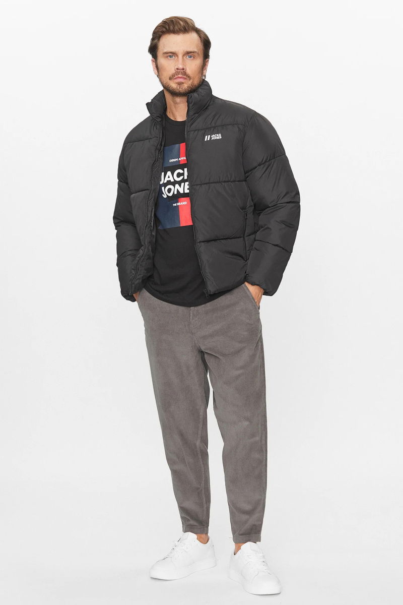 Jack & Jones Erkek Jjmax Dik Yaka Puffer Mont 12238745 Siyah - 2