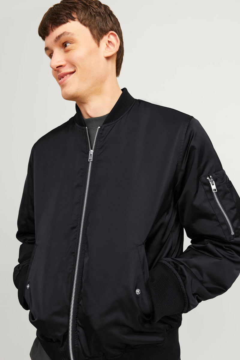 Jack & Jones Erkek Jjocean Bomber Ceket 12256857 Siyah 