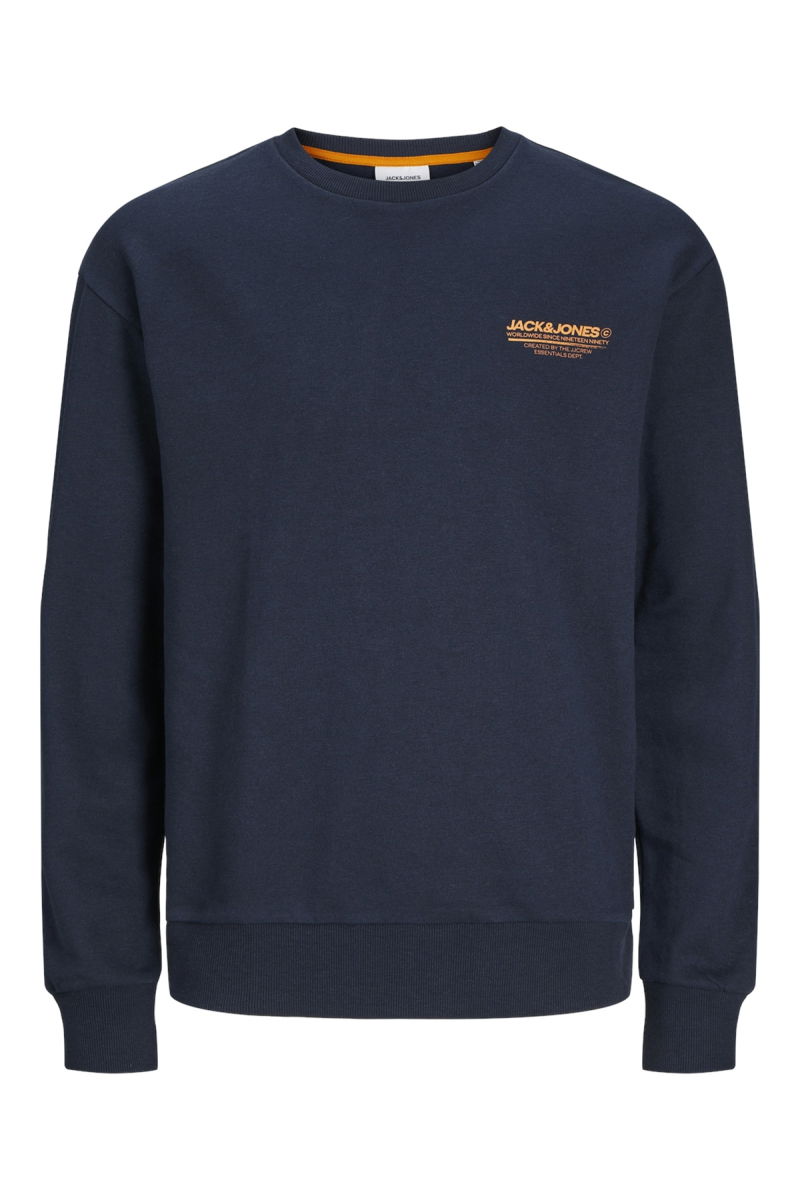 Jack & Jones Erkek Jjolıve Bisiklet Yaka Sweatshirt 12256831 Lacivert 