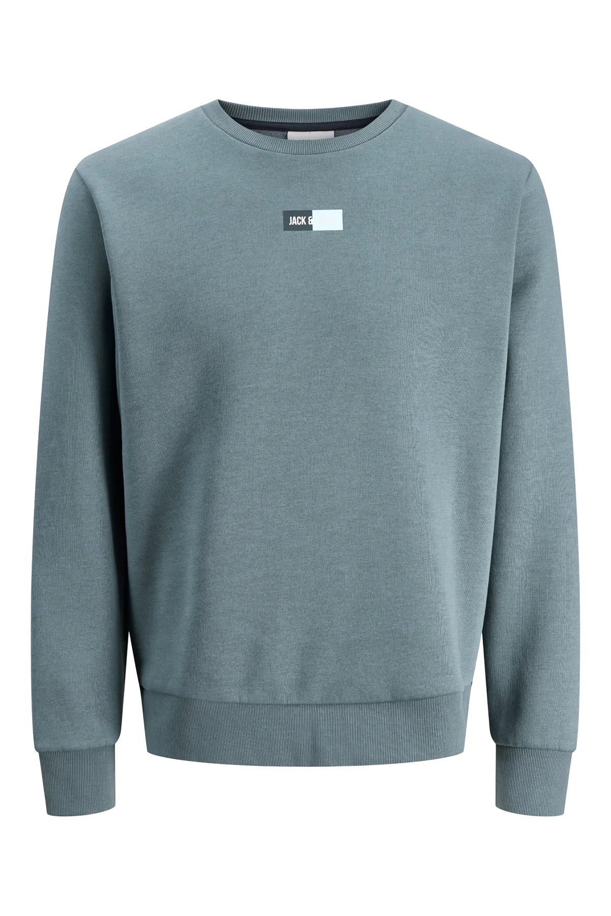 Jack & Jones Erkek Jjpan Bisiklet Yaka Logo Detaylı Sweatshirt 12310759 Havacı - 1