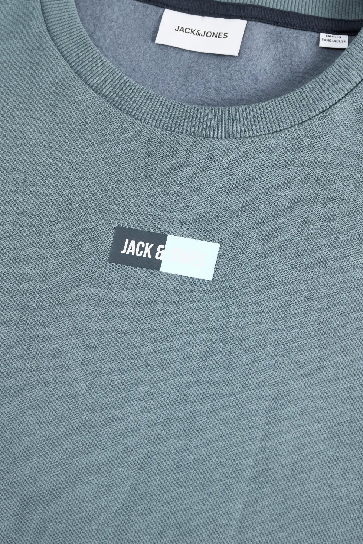 Jack & Jones Erkek Jjpan Bisiklet Yaka Logo Detaylı Sweatshirt 12310759 Havacı - 4