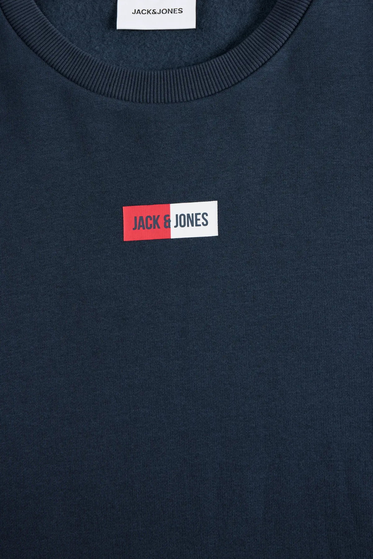 Jack & Jones Erkek Jjpan Bisiklet Yaka Logo Detaylı Sweatshirt 12310759 Lacivert - 4
