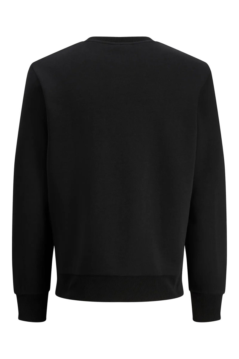 Jack & Jones Erkek Jjpan Bisiklet Yaka Logo Detaylı Sweatshirt 12310759 Siyah - 2