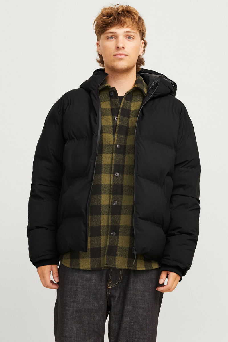 Jack & Jones Erkek Jjpayne Kapüşonlu Rüzgar Geçirmez Puffer Mont 12256887 Siyah - 2