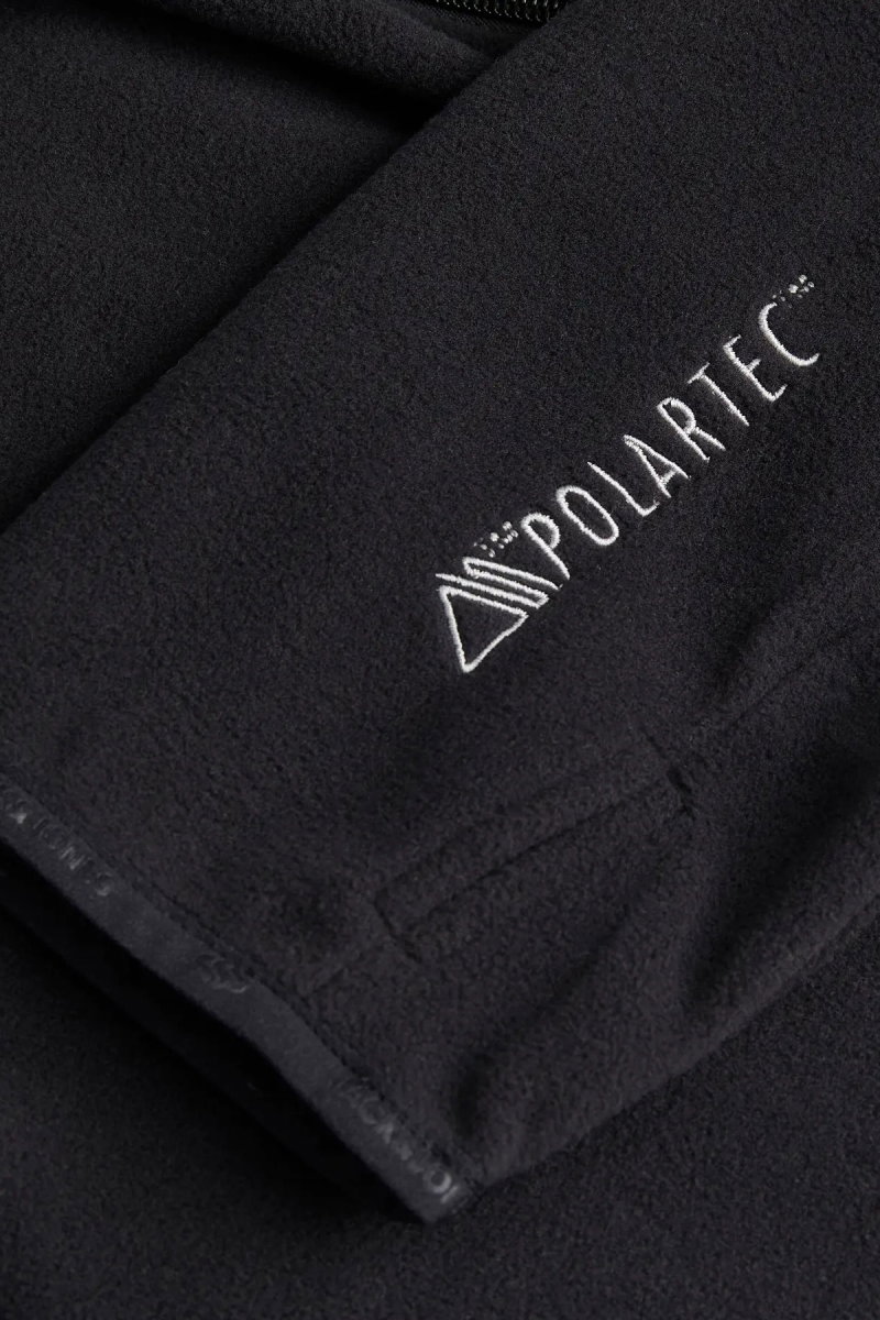 Jack & Jones Erkek Jjstıgnes Yarım Fermuarlı Polartec Sweatshirt 12298298 Siyah - 3