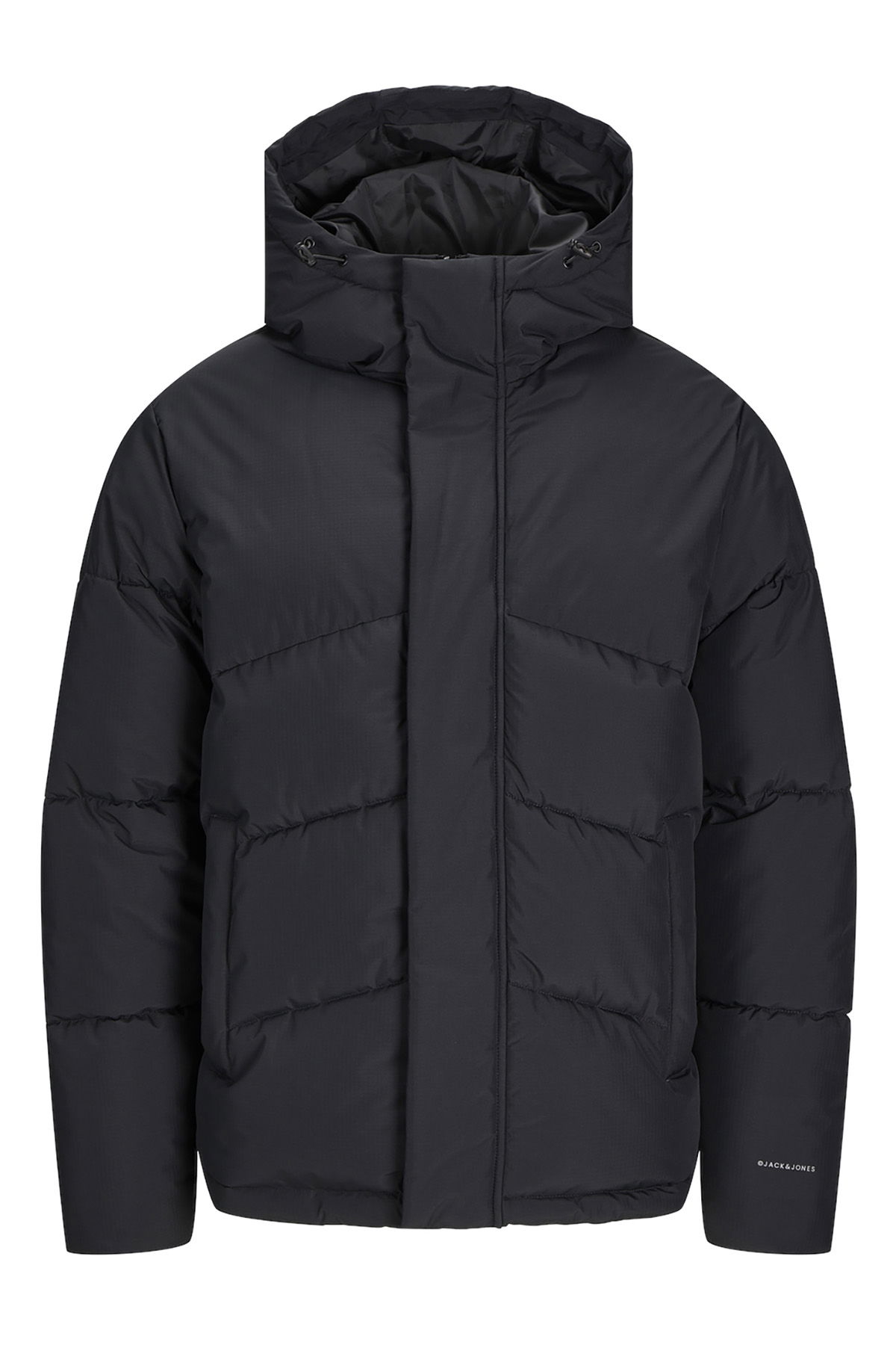 Jack & Jones Erkek Jjworld Kapüşonlu Puffer Mont 12259850 Siyah - 1