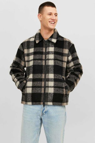 Jack & Jones Erkek Jorcole Fermuar Kapamalı Kapitone Ceket Mont 12238915 Kahverengi - 1