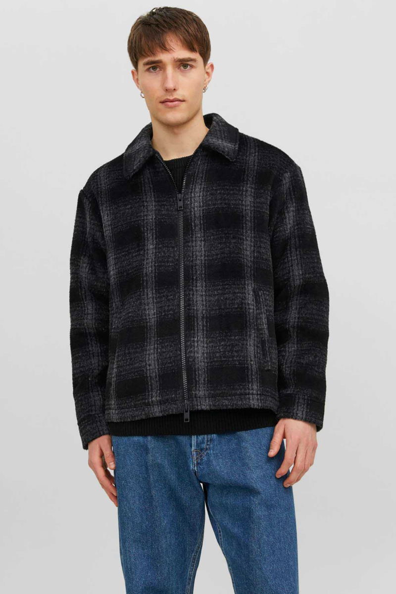 Jack & Jones Erkek Jorcole Fermuar Kapamalı Kapitone Ceket Mont 12238915 Siyah - 1