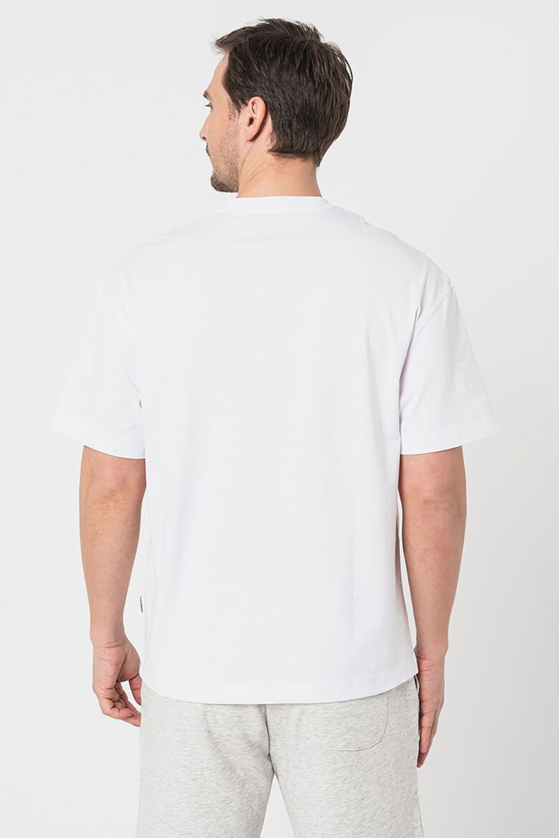 Jack & Jones Erkek Joreaster Baskı Detaylı Yuvarlak Yaka Pamuk T-Shirt 12251966 Beyaz - 4