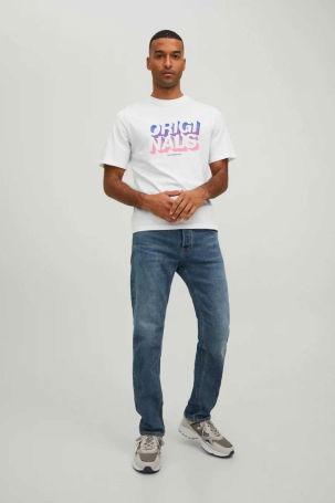 Jack & Jones Erkek Joreuphori Baskı Detaylı T-Shirt 12232256 Beyaz - 2