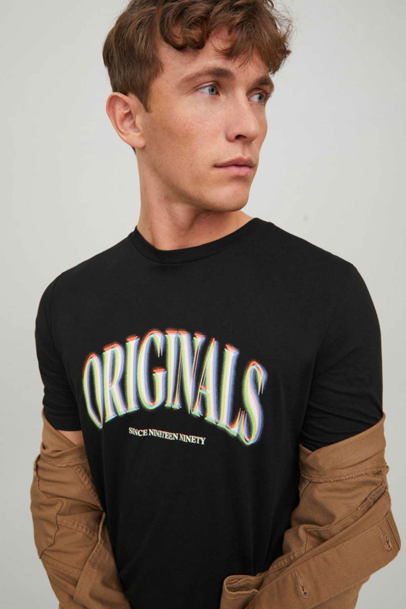 Jack & Jones Erkek Joreuphori Baskı Detaylı T-Shirt 12232256 Siyah - 3