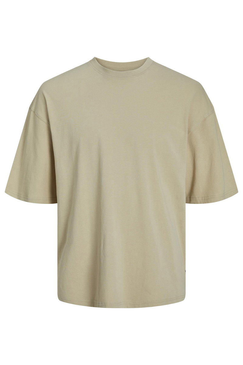 Jack & Jones Erkek Jorgrand Bisiklet Yaka %100 Pamuk Oversize T-Shirt 12253993 Bej 